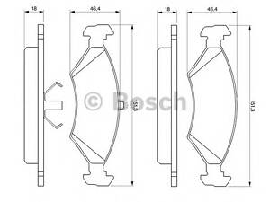 Bosch 0 986 466 402. Тормозные колодки, дисковые