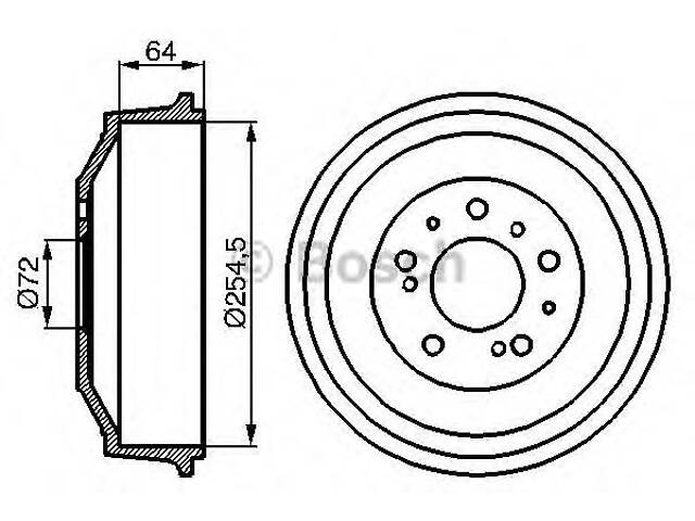 Bosch 0 986 477 031. Тормозной барабан