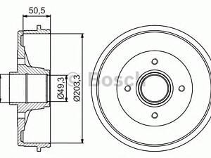 Bosch 0 986 477 196. Барабан тормозной