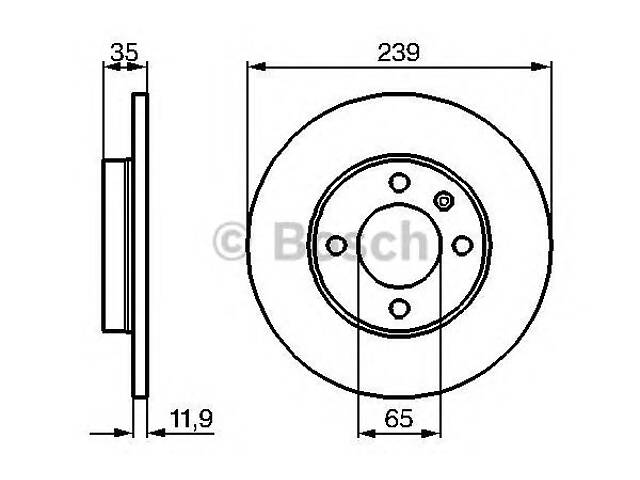 Bosch 0 986 478 011. Гальмівний диск