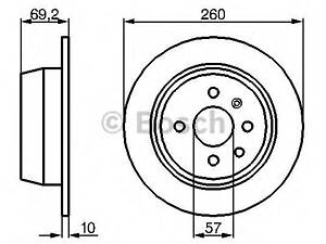 Bosch 0 986 478 086. Диск гальмiвний заднiй