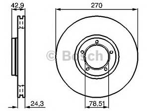 Bosch 0 986 478 166. Диск гальмiвний переднiй