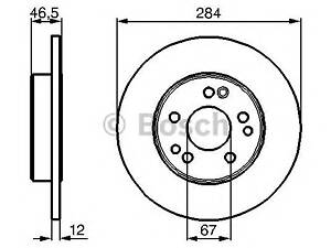 Bosch 0 986 478 187. Диск гальмiвний переднiй