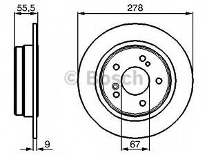 Bosch 0 986 478 325. Диск гальмiвний заднiй