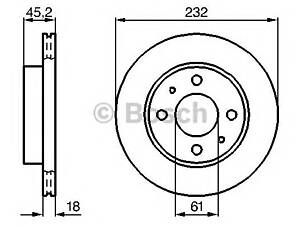 Bosch 0 986 478 650. Диск тормозной передний