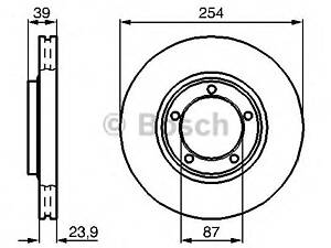 Bosch 0 986 478 714. Диск тормозной передний