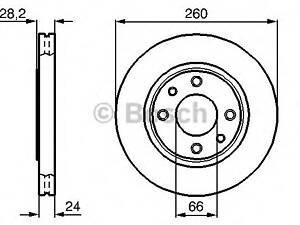 Bosch 0 986 478 830. Диск гальмiвний переднiй