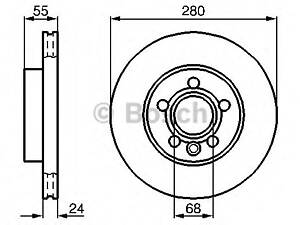 Bosch 0 986 478 846. Диск гальмiвний переднiй