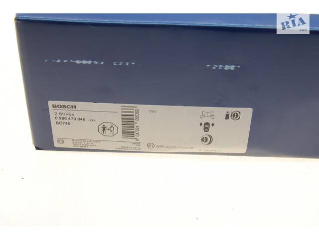 BOSCH 0 986 478 846 Тормозной диск (передний) VW T4 96-03 (280x24) (R15) - Фото 8