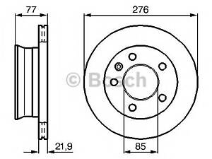 Bosch 0 986 478 849. Диск тормозной передний