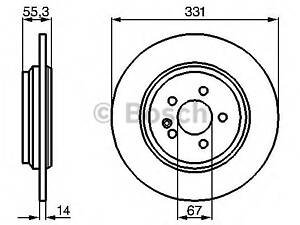 Bosch 0 986 478 995. Диск гальмiвний заднiй