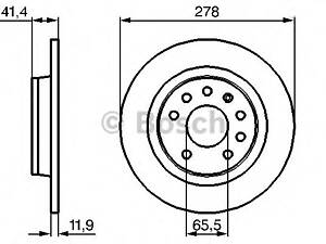 Bosch 0 986 479 106. Диск гальмiвний заднiй