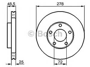 Bosch 0 986 479 179. Диск гальмiвний переднiй