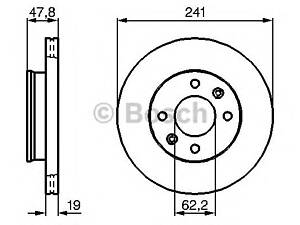 Bosch 0 986 479 206. Диск тормозной передний