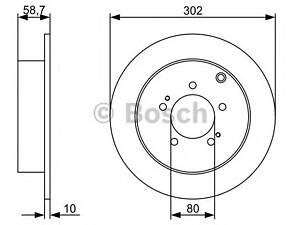 Bosch 0 986 479 318. Диск тормозной задний