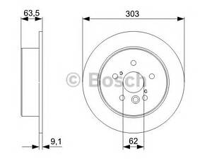 Bosch 0 986 479 338. Диск гальмiвний заднiй