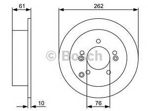 Bosch 0 986 479 345. Диск гальмiвний заднiй