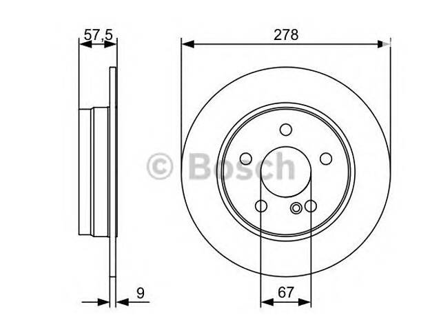 Bosch 0 986 479 409. Диск гальмiвний заднiй