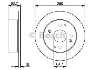 Bosch 0 986 479 504. Диск гальмiвний заднiй