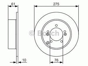 Bosch 0 986 479 525. Диск гальмiвний заднiй