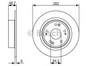 Bosch 0 986 479 738. Диск гальмiвний заднiй