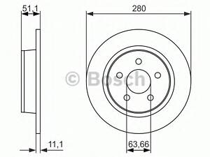 Bosch 0 986 479 762. Диск тормозной задний