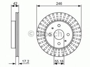 Bosch 0 986 479 769. Тормозной диск