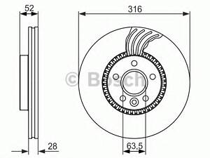 Bosch 0 986 479 C19. Диск тормозной передний coated