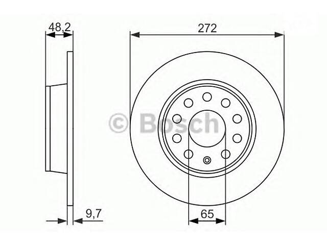 Bosch 0 986 479 C20. Диск гальмiвний заднiй coated