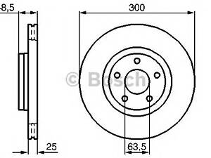 Bosch 0 986 479 C52. Диск гальмiвний переднiй coated