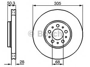 Bosch 0 986 479 C59. Диск гальмiвний переднiй coated