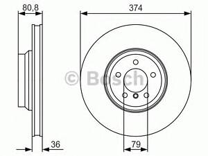 Bosch 0 986 479 R35. Диск тормозной передний