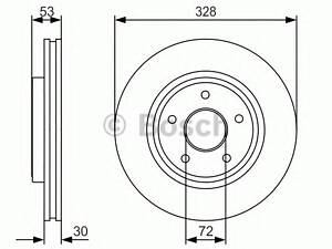 Bosch 0 986 479 R48. Диск гальмiвний переднiй