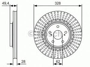 Bosch 0 986 479 T00. Диск гальмiвний переднiй