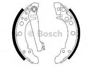 Bosch 0 986 487 002. Барабанные колодки