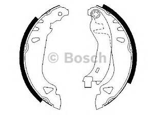 Bosch 0 986 487 250. Барабанные колодки