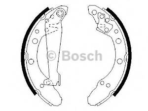 Bosch 0 986 487 536. Барабанные колодки