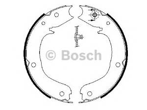 Bosch 0 986 487 710. Комплект гальмівних колодок стояночної гальмівної системи