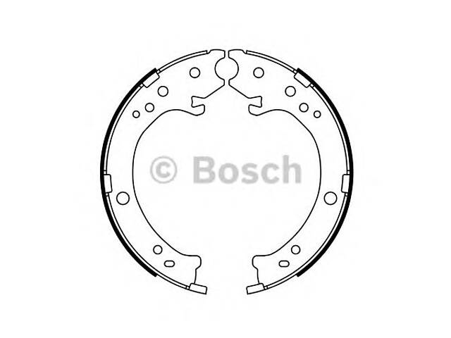 Bosch 0 986 487 765. Комплект тормозных колодок стояночной тормозной системы