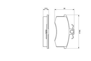 BOSCH 0 986 491 700 Колодки тормозные (передние) Lada 2108/2109/2113/2114/2115/Kalina 87- (