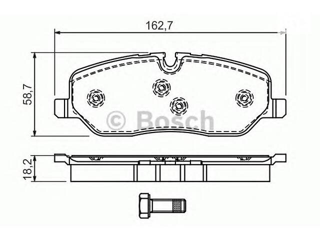 Bosch 0 986 494 147. Гальмівні колодки