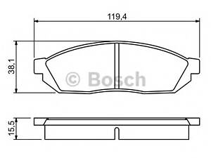 Bosch 0 986 494 208. Тормозные колодки