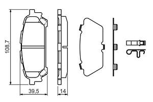 BOSCH 0 986 494 232 Колодки тормозные (задние) Subaru Impreza/Forester 99-