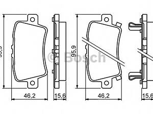 Bosch 0 986 494 249. Дисковые колодки задние