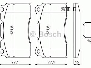 Bosch 0 986 494 395. Колодки тормозные передние