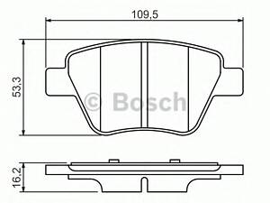 Bosch 0 986 494 416. Дисковые колодки задние