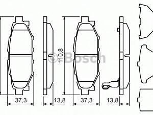 Bosch 0 986 494 444. Дисковi колодки заднi