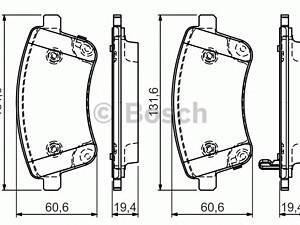 Bosch 0 986 494 552. Тормозные колодки, дисковые