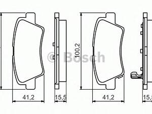 Bosch 0 986 494 557. Дисковые колодки задние