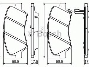 Bosch 0 986 494 563. Тормозные колодки, дисковые